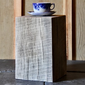 Solid Wood Block Stool, End Table, Stump Table, Plant Stand, Home Decor