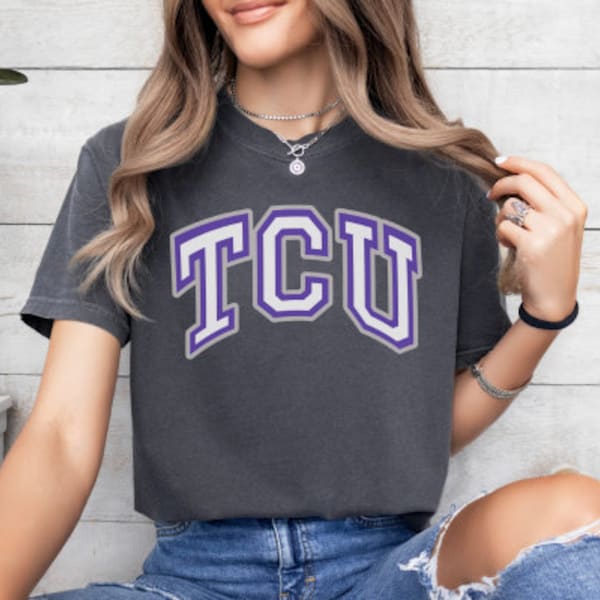 TCU Graphic Tee Unisex printed on Comfort Colors t shirts