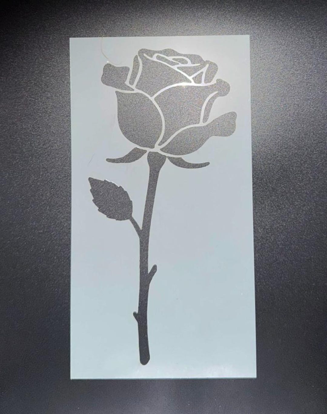 Long Stem Rose Stencil - Reusable Floral Wall & Furniture Art - Etsy UK