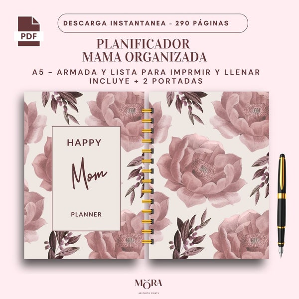 PDF | Planner para Mamá  organizada/ planeador imprimible /Pdf Imprimible / Descarga Instantánea / Agenda sin fechas /