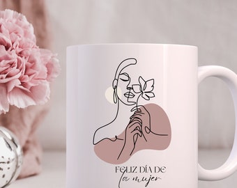 Modelo de caneca de sublimação para canecas de dia das mulheres com frase 11 oz Pdf jpg e png em duas versões