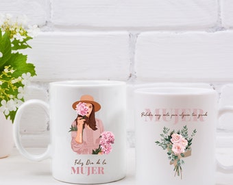 Pacote com 6 modelos de canecas para o Dia da Mulher: Sublimação de Tulipas | Download instantâneo PDF, JPG, PNG"