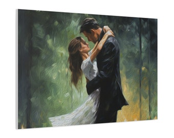 Romantic Painted Canvas Love Lovers Home