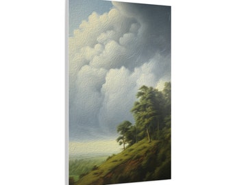 Hand-Painted Windy Day Canvas Art - Original and Customizable