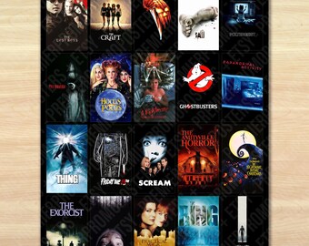 Halloween Season Movies Collage Poster - The Perfect Spooky Halloween Decoration!