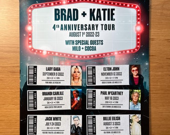 Best Valentine's Day Gift - Special Custom Event Memories Poster "Modern" Version *PHYSICAL POSTER Customized and Shipped to YOU!*