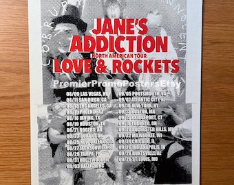 Jane’s Addiction 2024 Tour Admat Poster with Love & Rockets