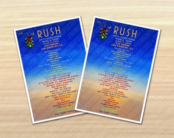 Rush 2026 Fifty Something Tour Unique Dated Concert Setlist Show Poster - All dates from North American Tour available!