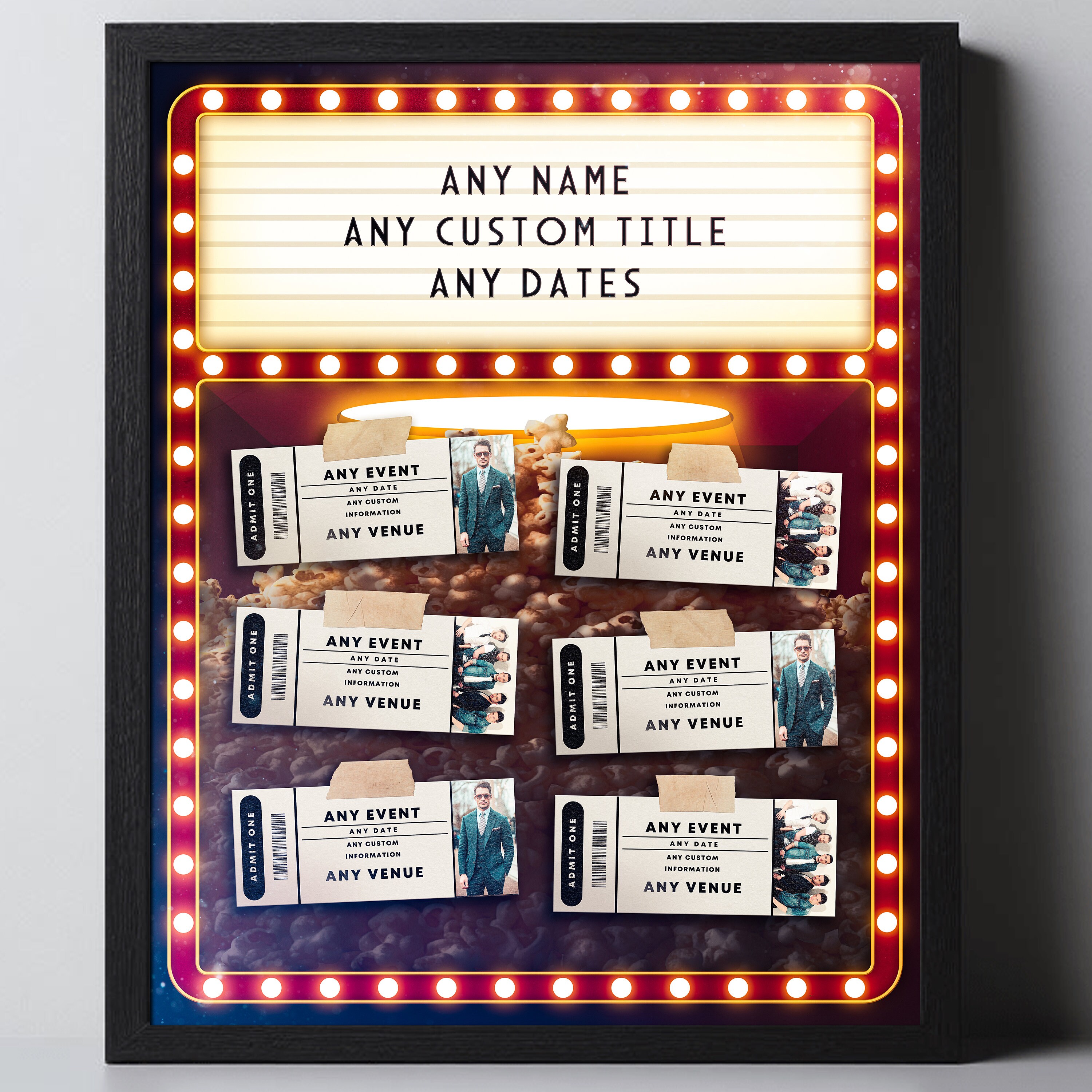Custom Event Memory Frame Custom Event Memories Poster