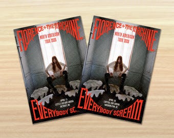 Florence + The Machine 2026 Everybody Scream Tour Unique Dated Show Poster - All dates from North American Tour available!