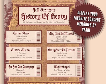 Custom Event Memories Poster “Gothic” Version *DIGITAL FILE VERSION*