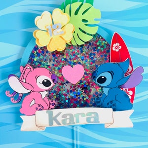 Lilo and Stitch cake topper, Stitch cake topper, Lilo and Stitch Shaker Topper, Stitch topper, Lilo cake Topper, Lilo and Stitch party