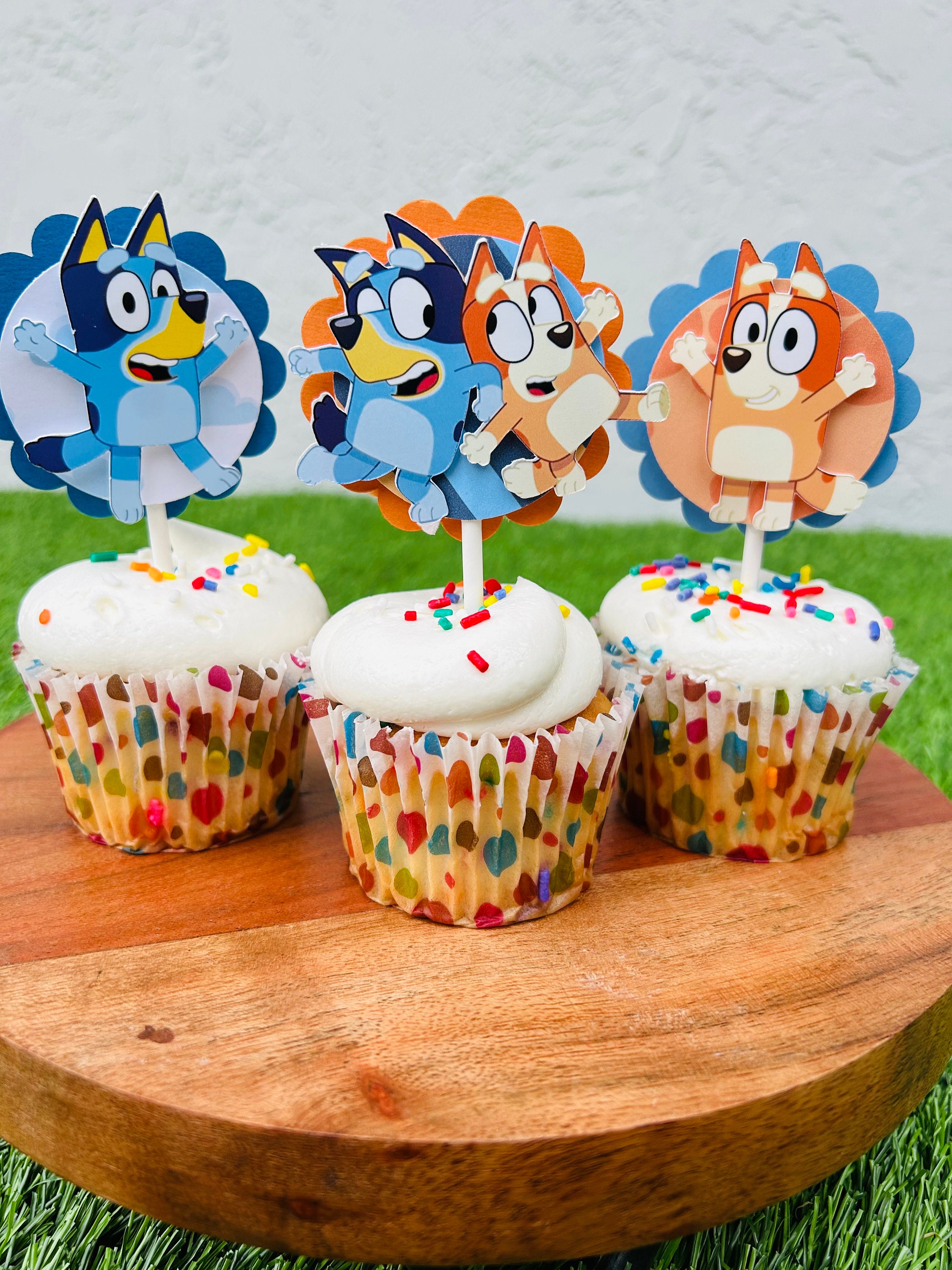 Bluey Party Cupcake Toppers β Basic Set