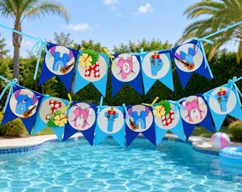 Lilo & Stitch Birthday Banner: Holographic Party Decor