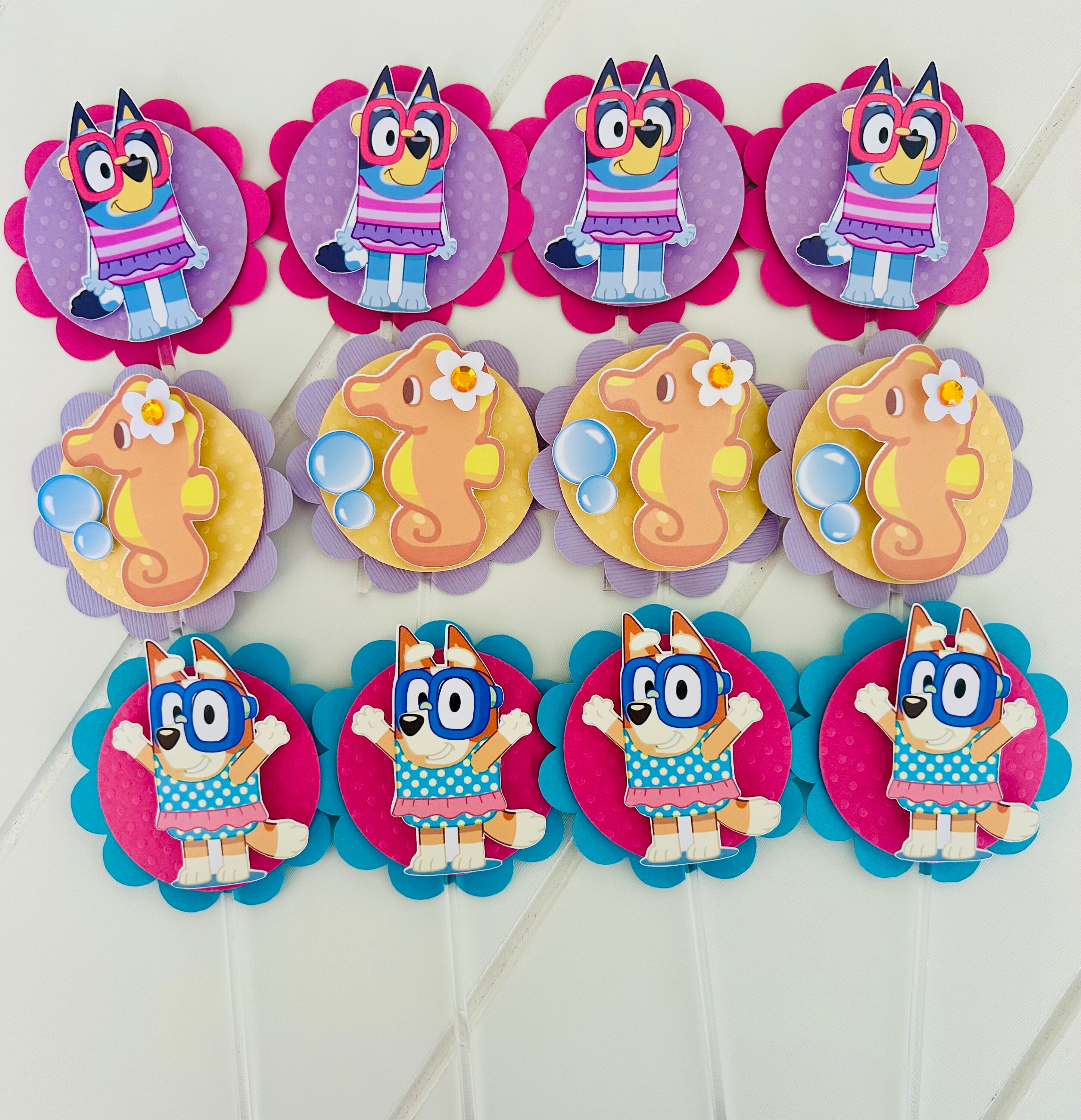 Girl Bluey Party Toppers