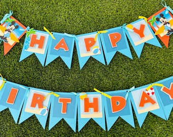 Mickey Mouse Surfer banner, Surfer Banner, Surfer Mickey banner, Surfer Mickey Birthday banner, Mickey Mouse banner, mickey pool banner