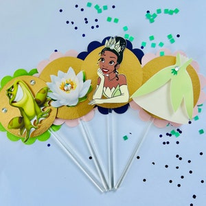 Tiana Cupcake toppers, Princess Tiana cupcake toppers, Tiana toppers, Princess Tiana toppers