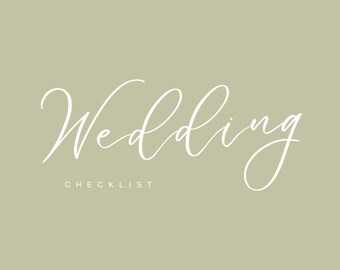 Wedding Checklist