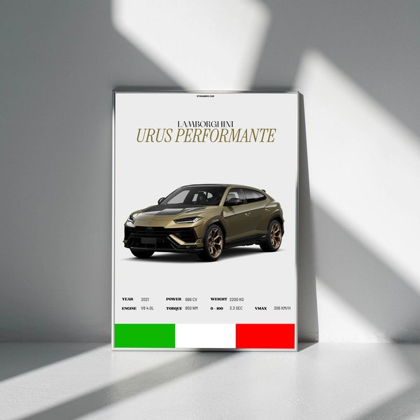 Poster Lamborghini Urus Performante