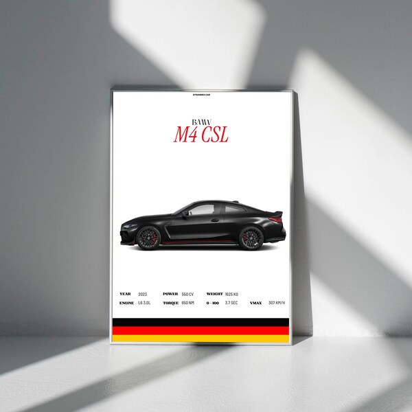 Poster BMW M4 CSL