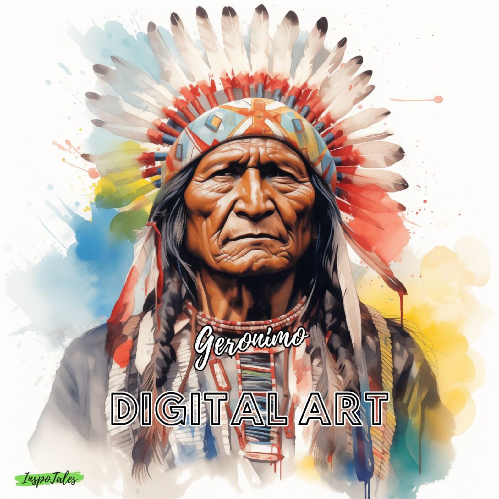 Geronimo: Printable Digital Art, Medieval,history,frame,tshirt,calendar,puzzles,screen,phone ...