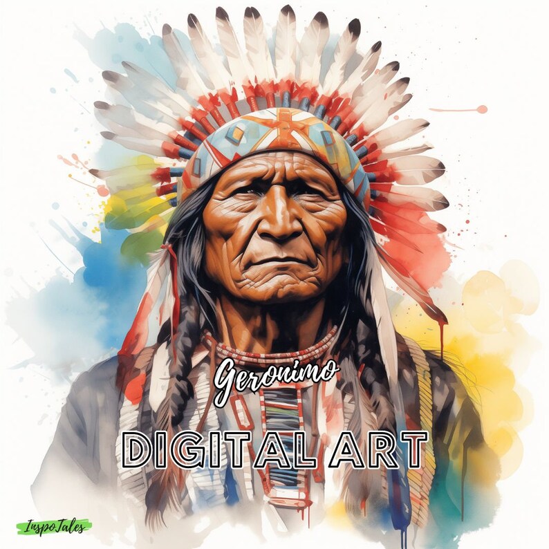 Geronimo: Printable Digital Art, Medieval,history,frame,tshirt,calendar,puzzles,screen,phone ...