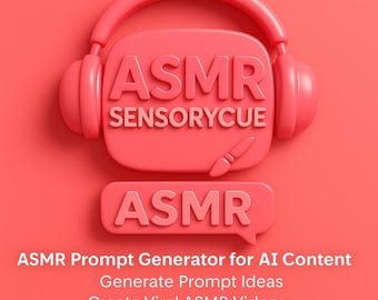 ASMR Prompt Generator für AI Inhalt | SensoryCue-Tool für gesichtslose Macher, Digital-Marketer & Reels | Viral ASMR Video Prompts
