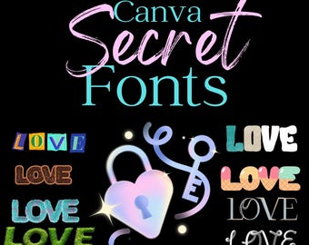 50 Canva Fonts Codes Pack | Easy-to-Use Canva Fonta for DIY Design | Instant Download | Cheat Codes | Fonts and images for Canva