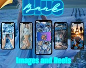 Blue Instagram Content Bank – High-Quality Reels + 68 Stunning Images for Small Business & Influencers | Instant Digital Download | PLR inc