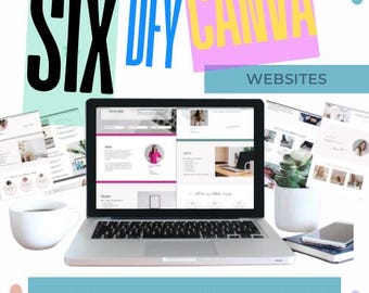 Canva Website Templates Bundle PLR | Editable One-Page Designs for Coaches, VAs, Service Providers | Resell Digital Products