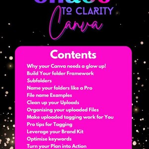 Chaos to Clarity Canva Guide- Organisiere Dateien, spare Zeit, steigere die Produktivität! Perfekt für digitale Vermarkter, Kreative und Kleinunternehmer Bild 4