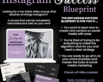 Instagram Success Blueprint: Master the Algorithm, Dominate Your Niche! Elevate Your Presence with Precision N Sass. With MRR & PLR, 3 hours