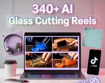 Lot de rouleaux de découpe AI Slicing | Plus de 350 vidéos ASMR satisfaisantes pour le DPP pour bobines, TikTok, courts métrages YouTube | Contenu vidéo viral, téléchargement numérique