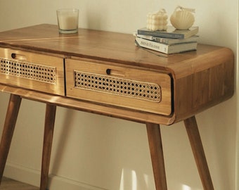 Working Desk (rattan pattern)