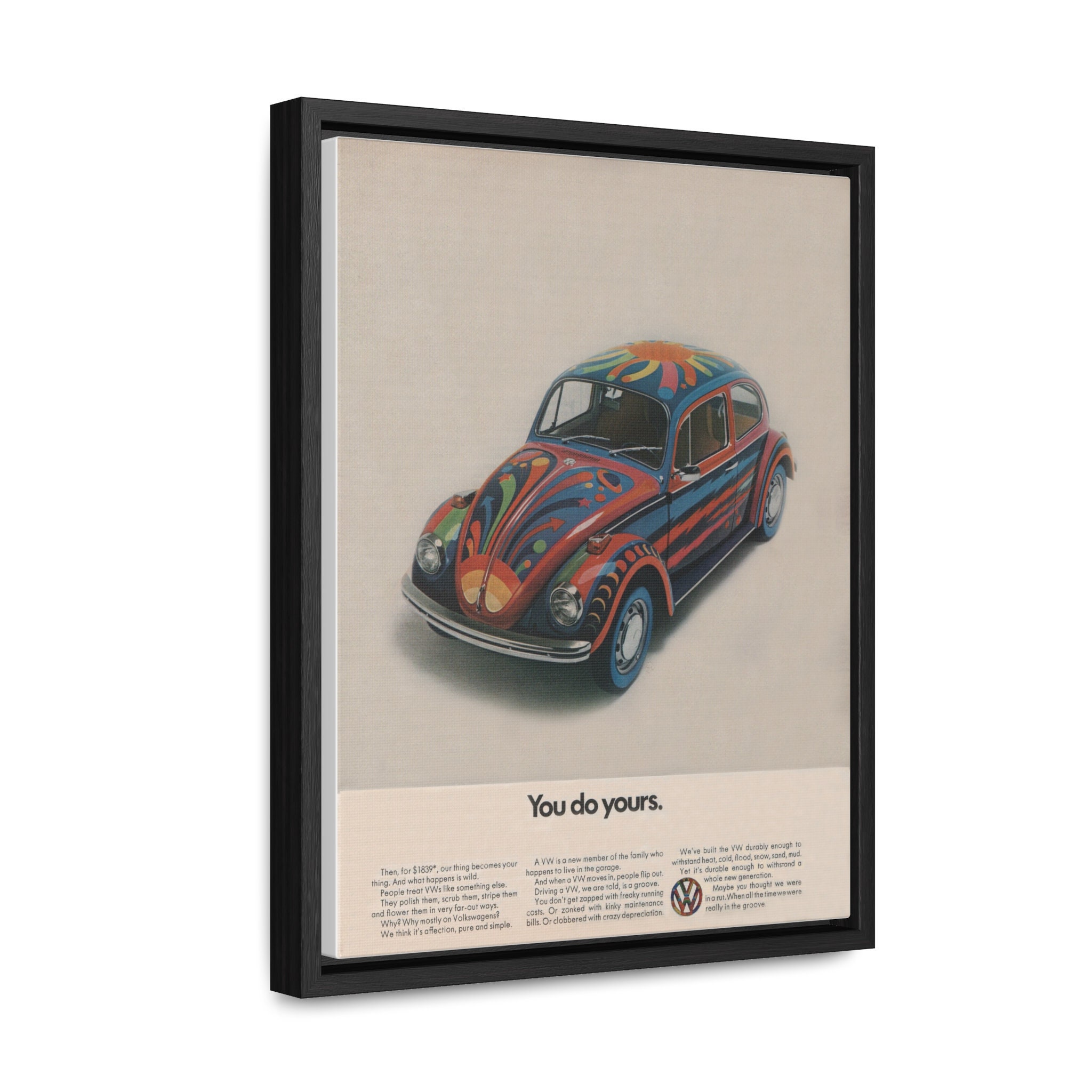 Vw Pattern Frame 1970 Psychedelic VW Beetle11