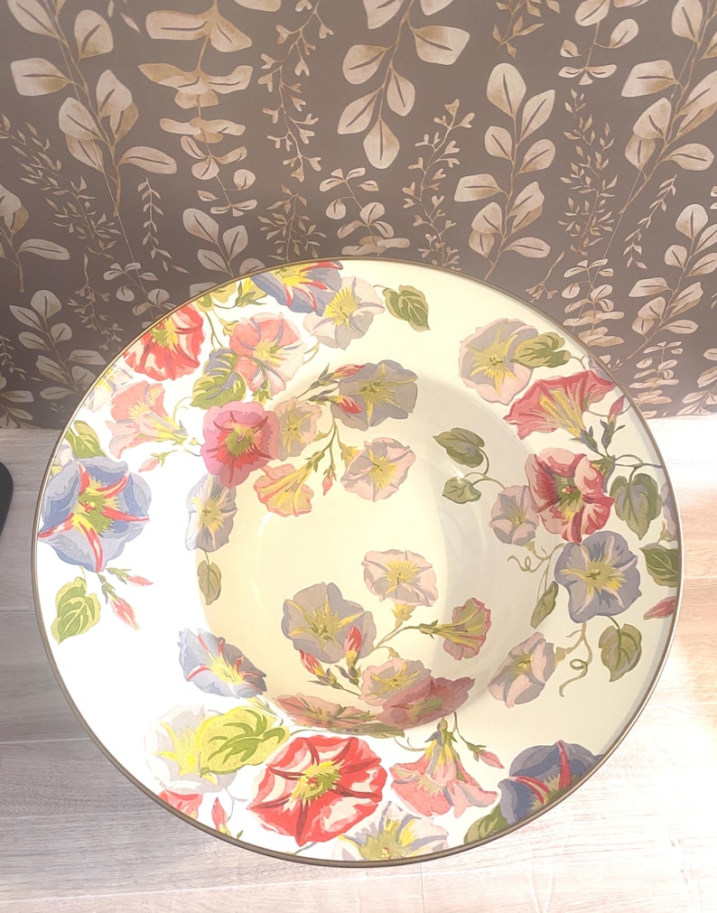 MACKENZIE CHILDS Morning Glory compote. image 5