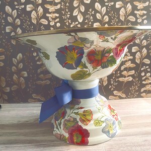 MACKENZIE CHILDS Morning Glory compote. image 2