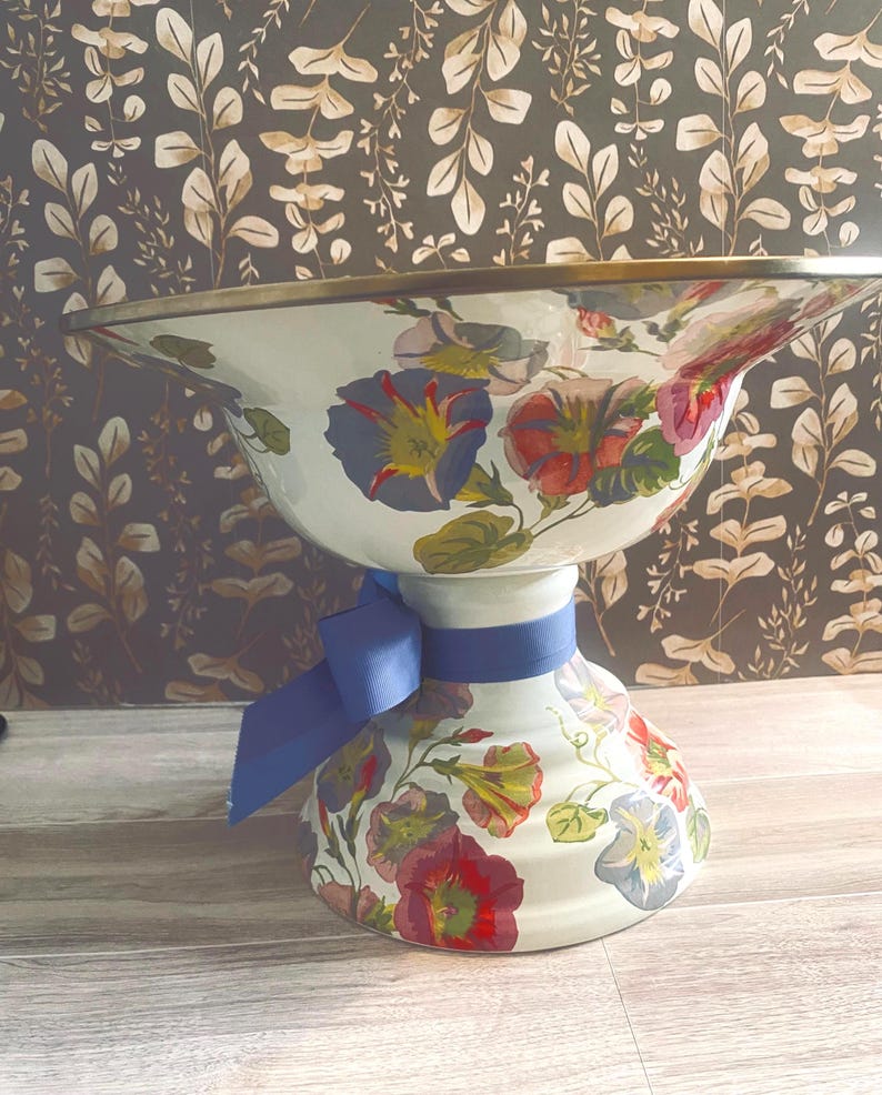 MACKENZIE CHILDS Morning Glory compote. image 2