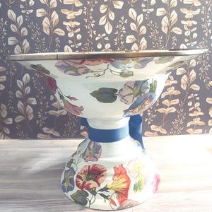 MACKENZIE CHILDS Morning Glory compote. image 3