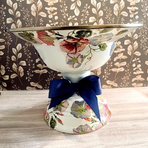 MACKENZIE CHILDS Morning Glory compote. image 1