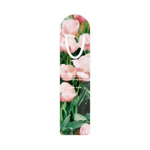 Pink Tulip Floral Bookmark | Scripture Verse Floral Bookmark, Spring Reading Accessory