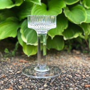 Vintage Glass Compote Dish | Pedestal Candy Dish | Ribbed Glass Dessert Bowl | Footed Serving Dish | Table Centerpiece Decor