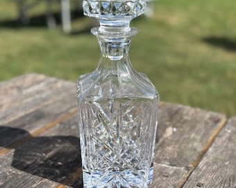 Vintage Cut Crystal Decanter – Dark Elegance, Noir Style