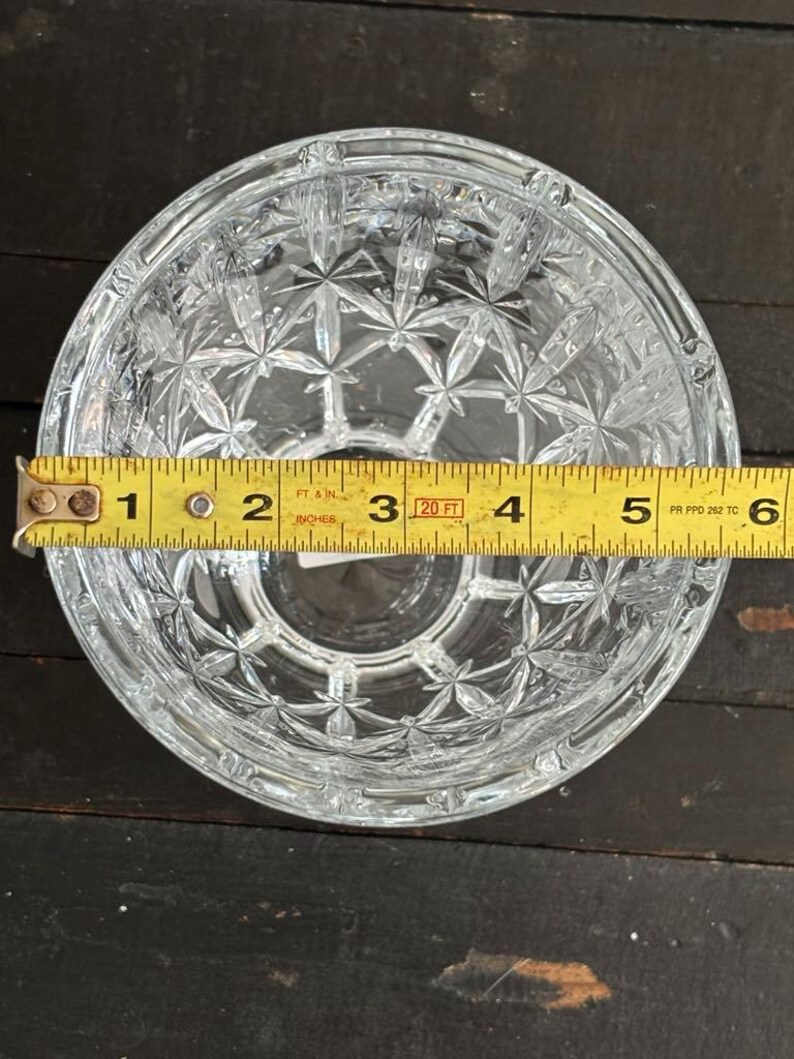 Vintage Waterford Crystal Vase – Starburst Cut Lead Crystal Decor image 6