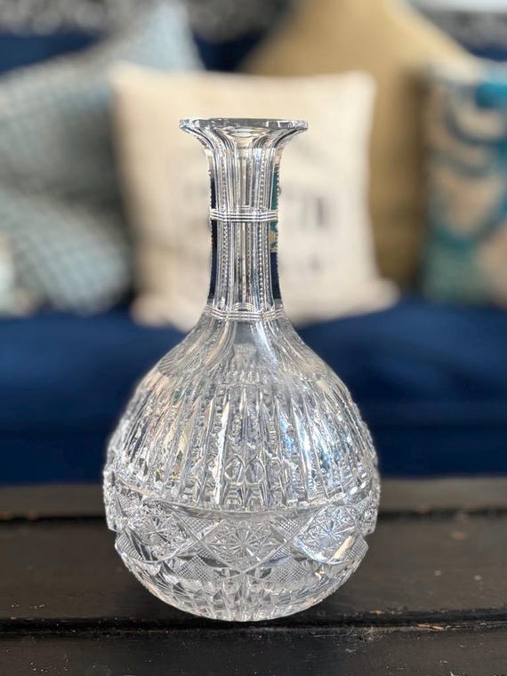 Antique American Brilliant Period Cut Crystal Carafe – ca. 1890–1915