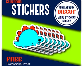 Custom Waterproof Vinyl Stickers: Die Cut Glossy Stickers