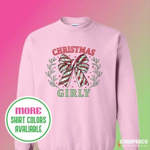 Camisa navideña con lazo para niña: camiseta navideña de algodón
