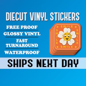Custom Die Cut Stickers: Waterproof Glossy Vinyl Logo Stickers