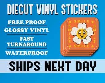 Benutzerdefinierte Die Cut-Aufkleber: Wasserdichte glänzende Vinyl-Logo-Aufkleber