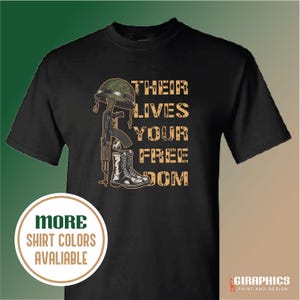 Sie leben Ihre Freiheit Shirt: Olivier Armee-Militär-T-Shirt